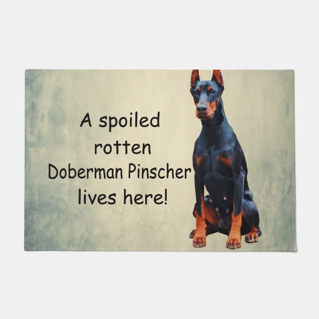 MINIATURE PINSCHER A Spoiled Rotten DOG SIGN wood WALL PLAQUE black puppy USA